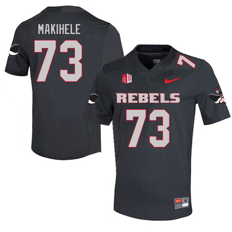 Men #73 Alani Makihele UNLV Rebels College Football Jerseys Sale-Charcoal